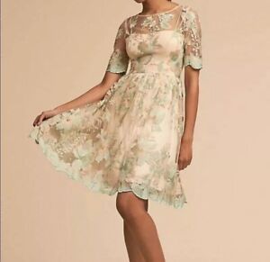 BHLDN NWT Adrianna Papell Nadine Dress Embroidered Floral 2 Anthropologie $350
