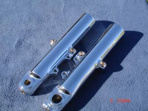 14-up HARLEY CHROME LOWER FORK LEGS 4 TriGlide Trike PN 45500200 Exchange Progra - Foto 1 di 6