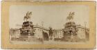 Germany Berlin Statue Frederic le Grand c1865 Photo Stereo Vintage Albumin