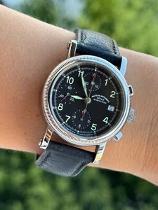 Muhle Glashutte Chronograph ll Automatic Mens 37mm Made in Germany M1-31-30 - Picture 1 of 16