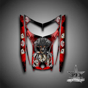 SKI-DOO REV MXZ SNOWMOBILE WRAP GRAPHICS HOOD DECAL 03-07 COWBOY OUTLAW RED - Picture 1 of 1