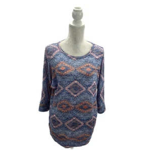 Allison Brittney Women's Sweater Tribal Aztec Southwestern Fine Gauge Size M - Picture 1 of 7