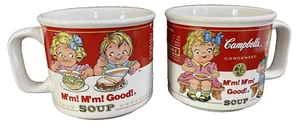 2 Campbell’s Soup 1998 Large Mugs Campbell’s Kids Gardening & Working Westwood - Picture 1 of 7