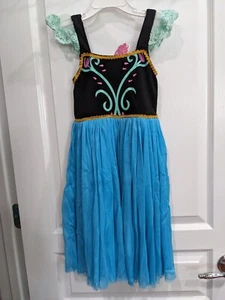 Girl's Party Halloween Blue Dress Princess Anna Girls Size 3-4 Years - Picture 1 of 7