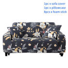 Adjustable Floral Printed Elastic Stretch Bedroom Washable Sofa Cover 2/3-Seater
