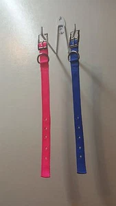 1 Zoll starkes Hundehalsband 2-lagiges Gurtband Metall Hardware Jagd Hundehalsband HERGESTELLT IN DEN USA - Bild 1 von 10