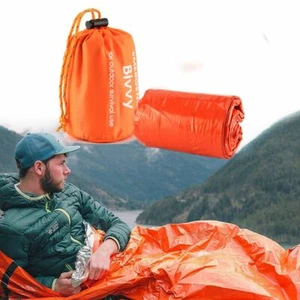 2X Hiking Emergency Sleeping Bag Thermal Waterproof Survival Camping Travel Bag - Picture 1 of 10