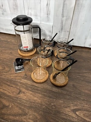 Vintage Bodum Carsten Jorgensen Bistro French Press Coffee Maker Espresso Set - Image 1 of 4