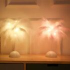 DIY Romantic Fairy Light Led Feather Lampshade Warm Light Feather Table Lamp