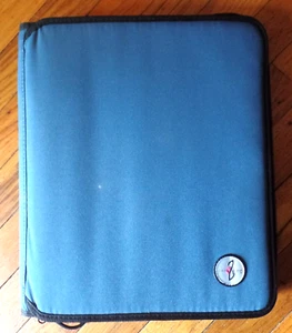 Vintage AVERY CARGO-ZIP Blue 3-Ring Double Zip Canvas Binder with Inner Pockets - Picture 1 of 9