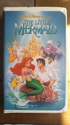 The Little Mermaid (VHS, 1990) with Banned Original Artwork Cover Black Diamond - Image 1 of 4