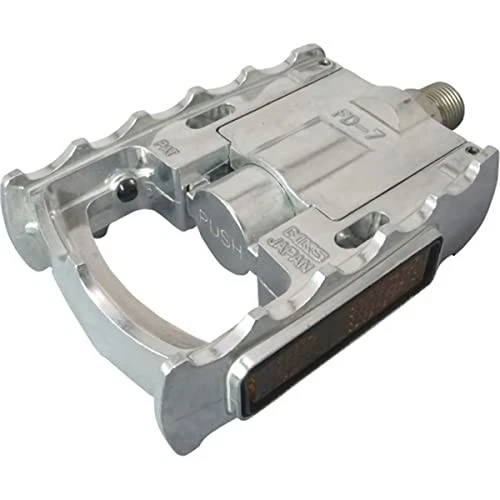 MKS Fd-7 Folding Alloy Pedal 1pair Silver Double Sided Made in Japan