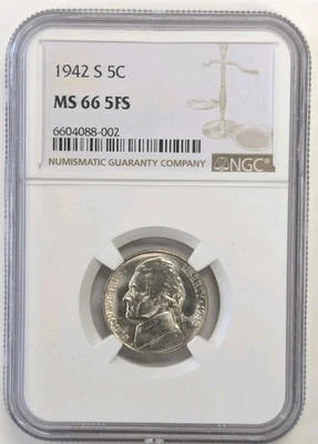 1942 S Jefferson Nickel NGC MS66 5FS- View Photos  #Z311 - Image 1 of 4