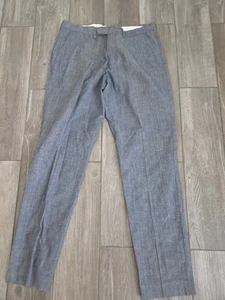 J. Pantalones Crew Denim Cambray Calce Ajustado Frente Plano Talla 33X32. Nuevo con defecto. - Imagen 1 de 9