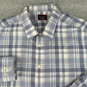 UNTUCKit Men’s XXL L/S Terzolo Performance Blue White Stripe Button Up Shirt - Picture 1 of 8