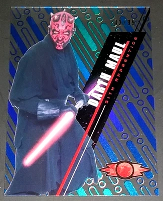 2016 STAR WARS HIGH TEK - DARTH MAUL #SW-17 - BLUE RAINBOW FOIL 02/99 - NM - Image 1 of 4