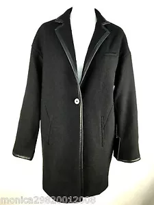 Zara Black Wool Blend Coat Size Medium - Picture 1 of 7