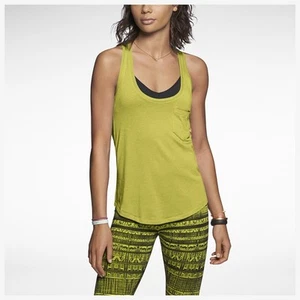 545298-302 New with Tag NIKE Women's ever day tank Top green yellow - Picture 1 of 2