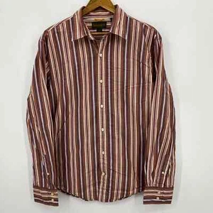 Camisa Timberland Manga Larga Botón Para Hombre L Multicolor Vertical Rayas Cuello - Imagen 1 de 9