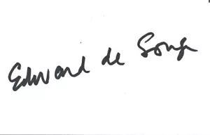 Edward de Souza In Person signed 5" x 3" card - James Bond - 100% to Charity - Picture 1 of 1