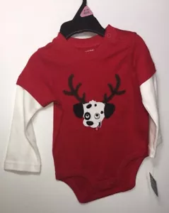 Nuevo con etiquetas Body Falls Creek 6-9 Meses Bebé Perrito Reno Rojo Manga Larga - Imagen 1 de 1