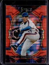 2023 Select David Cone Concourse Neon Orange Pulsar Prizm #4/12 Mets