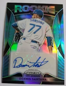 2019 Panini Prizm Rookie Autographs Light Blue Prizm Dennis Santana Rookie RA-DS - Picture 1 of 2