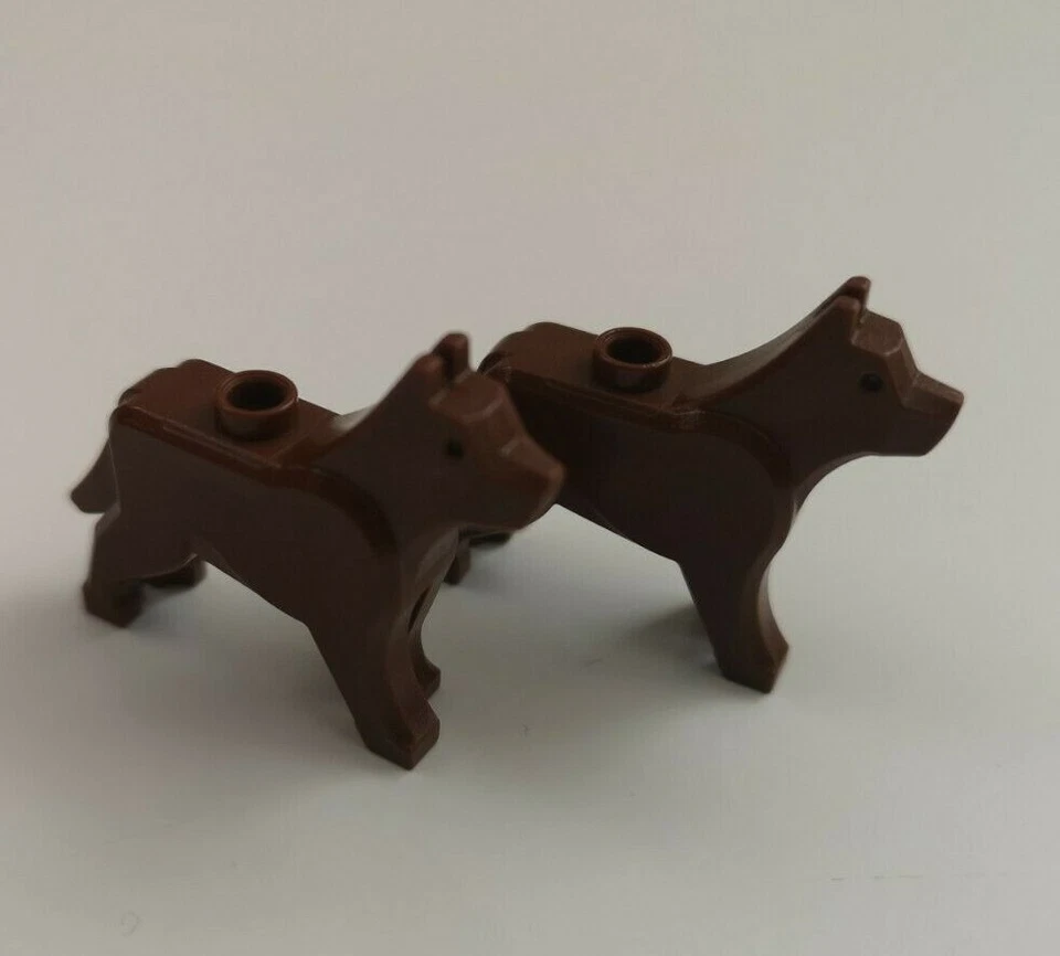 Lego Animal - 2 x Brown Dog / Wolf 'the Grim' (48812) - Image 1 of 1