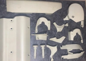 06-10 INFINITI M35 M45 RIGHT FRONT SEAT BOTTOM TRIMS TRIM PLASTIC COVER SET OEM - Picture 1 of 19