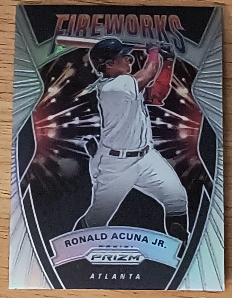 2020 Panini Prizm Fireworks Silver Prizm Ronald Acuna Jr #F-7 Atlanta Braves