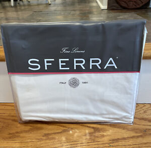 New SFERRA Grande Hotel King Fitted sheet IVORY 100% Egyptian cotton Italy