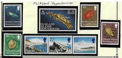 DEPENDENCIAS ISLAS MALVINAS AÑOS 70 8 SELLOS REINA ISABEL II Foto 1 de 2