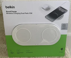 Belkin BoostCharge Dual Wireless Charging Pads 10W Qi for Apple Samsung Google - Picture 1 of 2