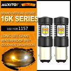 2x 1157 LED Amber/White Switchback Turn Signal Parking DRL Light Bulb 1034 1157A
