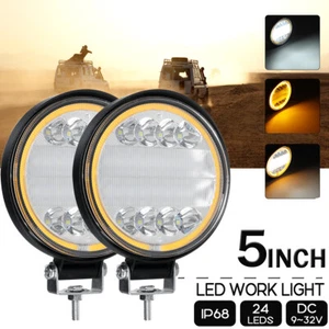 9-32V Car LED Work Light 5" Flood Spot Light Driving Offroad Truck SUV 4x4 ATV - Picture 1 of 10