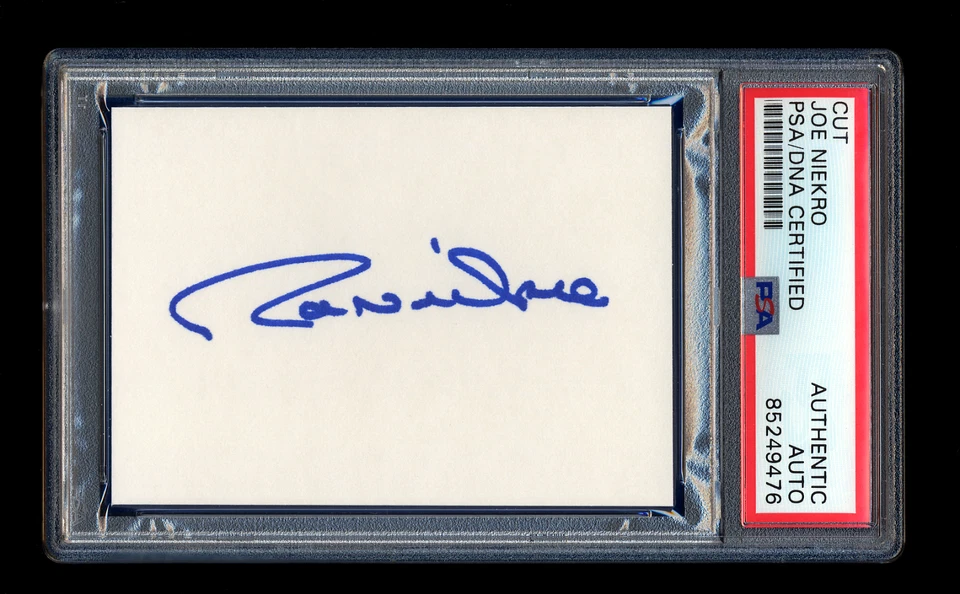 JOE NIEKRO SIGNED MINT CUT PSA/DNA AUTOGRAPHED HOUSTON ASTROS HOF 1987 TWINS WSC - Image 1 of 1