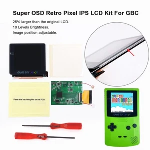 Game Boy Color GBC Q5 IPS Backlight LCD 2.0 Laminated Screen Kits+Pre-cut Shell - Picture 1 of 51