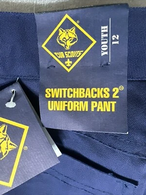 BSA Scouts Of Scouting America Cub Switchback Uniform Pants Youth 12 Girl or Boy - Image 1 of 4