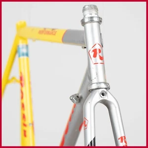 ROSSIN PERFORMANCE STEEL FRAME 90s VINTAGE ROAD COLUMBUS GENIUS OLD CARBON - Picture 1 of 24