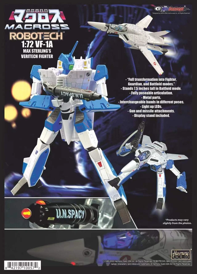 New KitzConcept Macross Robotech 1/72 VF-1A Max Sterling's Fighter In Stock - Image 1 of 1