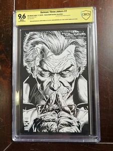 Batman: Three Jokers #2 1:100 B&W - 3X SIGNED - CBCS 9.6 - FABOK ANDERSON JOHNS - Picture 1 of 12