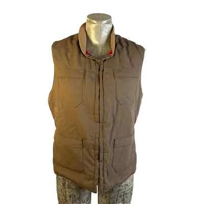10xAmericas Best Sportswear, Brown vest with Red Quilted lining, Size 40 - Image 1 of 4