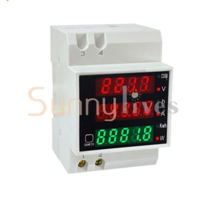 D52-2047 Hutschiene Typ Digital AC Voltmeter Amperemeter Leistungsmesser AC 80-300V 100A - Bild 1 von 8