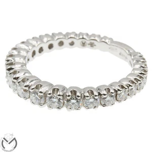 Anello in oro bianco 18 Kt 750 veretta diamanti 0,88 ct -109/ST- - Imagen 1 de 6