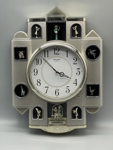 Rhythm Quartz Hourly Retired Musical Wall Clock Fairy Tale 4MH747- Tested Works! Cover