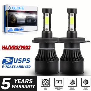 GLOFE 9003 LED High & Low Beam Headlight Bulbs for Toyota Tacoma 1997-2015 - Picture 1 of 9