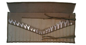 Roll Up Wrench Organizer Storage Wrap Pouch Bag Cotton Metric SAE Use 26 Pockets - Picture 1 of 8