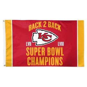 NFL Kansas City Chiefs Super Bowl LVII-LVIII House Flag (5'L x 3'W)