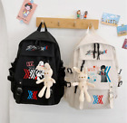 DARLING in the FRANXX Backpack Teenagers Schoolbag Student Laptop Bag+CuteDoll