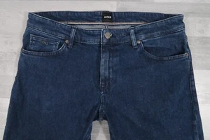 Pantalones de mezclilla para hombre Hugo Boss MAINE 3 elásticos rectos azules W34 L28 - Imagen 1 de 15